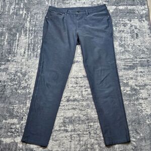 Lululemon ABC Pants Mens 36x32 Blue Utilitech Slim Fit 5 Pocket Trouser Chino